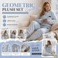 ⏰LAST DAY SALE ONLY ￡23.99!!🔥🍂 Embossed Geometric Plush Set – Timeless Comfort & Effortless Style For Every Occasion