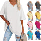 🌷LAST DAY SALE ONLY ￡10.99!!☀️Women's Summer Half Sleeve Casual Loose Fit Cotton Tunic T-shirt