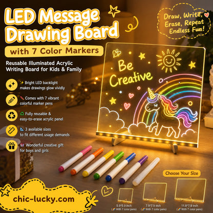 ⏳LAST DAY SALE ONLY￡7.99!🔥✨ LED Note Board 🎨Includes 7 colour pens, bright display & reusable – Perfect for messages, reminders & creative fun 🖍️