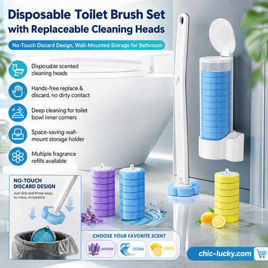 🔥LAST DAY SALE £6.99!!⚡50K+ SOLD!🚽💦Hands-Free Cleaning Gadget🧽Disposable toilet cleaning tool