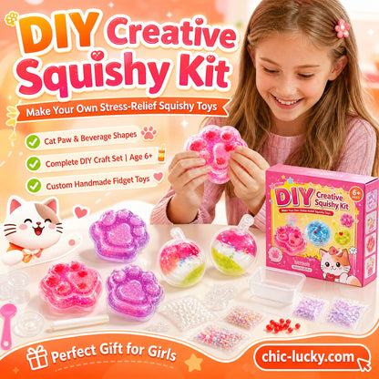 🐱🔥LAST DAY SALE ONLY ￡15.99!!🧊 DIY Fried Ice Squishy Toy Kit – Cat claw design, squishy fun & creative – Perfect for sensory play & stress relief for kids ✨