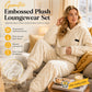 ⏰LAST DAY SALE ONLY ￡23.99!!🔥🍂 Embossed Geometric Plush Set – Timeless Comfort & Effortless Style For Every Occasion