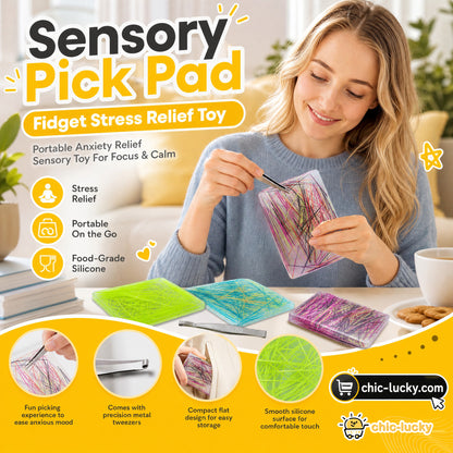 ⏳LAST DAY SALE ONLY ￡6.99!!🌸Picky Pad Sensory Fidget Toy Portable Picking Pad for Anxiety Relief