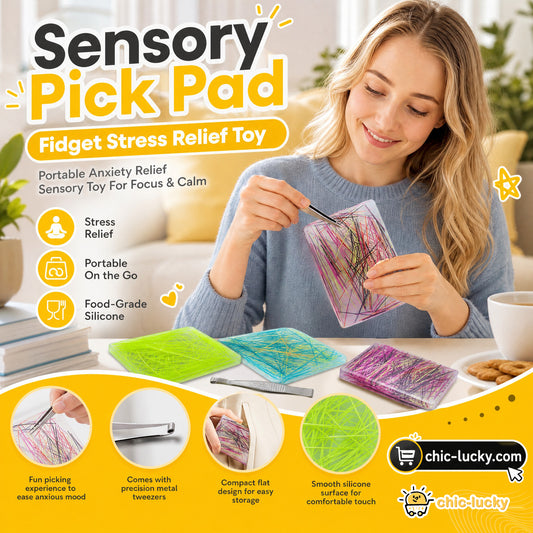 ⏳LAST DAY SALE ONLY ￡6.99!!🌸Picky Pad Sensory Fidget Toy Portable Picking Pad for Anxiety Relief