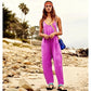🔥Hot Sale- 49% OFF🔥Solid V-Neck Sling Pocket Jumpsuit