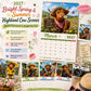 ⏳LAST DAY SALE ONLY ￡6.99!!🔥2027 Funny Highland Cow Wall Calendar | A4 Hanging Calendar | Designed by Isabel Kline
