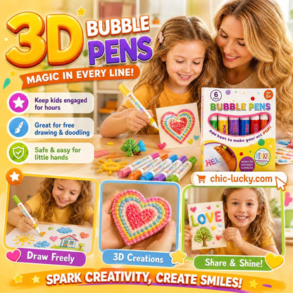 ⏳LAST DAY BUY 1 GET 1 FREE!!🎁🔮Magic Pen – Draw 3D with one stroke!🎄 DIY Bubble Popcorn Drawing Pens 🔥