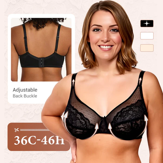 💖LAST DAY 50% OFF💖Plus Size Ultra-Comfort Breathable Full Coverage Lace Bra💐FREE SHIPPING TODAY ✈