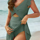 💥Last Day Special Sale 69% OFF💃Women's One Piece Swimsuit Ruffle Cutout Swimdress