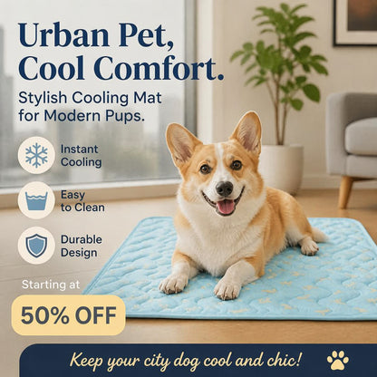 ❄️2026 Summer Hot Sale 50% OFF🧊PawDew™ for Dogs & Cats – Vet-Approved Ice-Silk Cooling Pad ❄️ | Q-MAX >0.4 | Washable 🧼, Non-Slip 🛟 | Perfect for Large Breeds & UK Summers ☀️🇬🇧