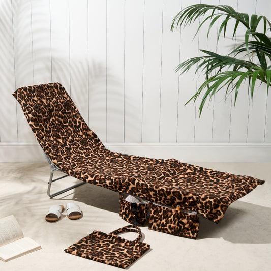⏳Limited Time Sale 50% OFF!🌞OHS Sun Lounger Towel with Pockets & Carry Bag 🏖️  Extra-Large Microfibre Beach Towel – Quick-Dry, Lightweight & Sand-Resistant☀️🇬🇧✨