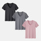 🔥Last Day - BUY 1 GET 3 PACKS!!🔥Womens 3 Pack T-Shirts Basic Short Sleeve V Neck Tops