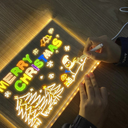🌲Christmas Sale 50% OFF🎁-✨LED Note Board with 7pcs colored pens🎨