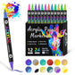 🎨Last Day Only￡8.99! 🔥 Dual Tip Acrylic Paint Pen Marker - 24/48/72 Colors