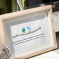 Handmade Friendship Quote With Birds Sea Glass Framed Art