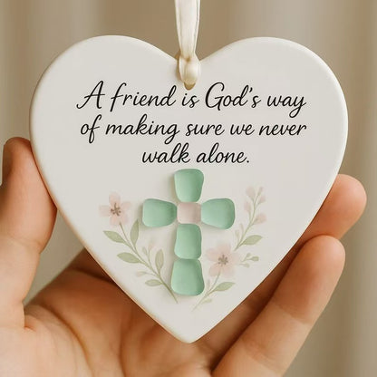 🔥LAST DAY SALE 70% OFF!⏰Heart-Shaped Sea Glass Friendship Decor🌊✨ Shaped by Nature & Crafted by Hand💝