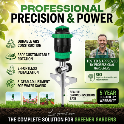 ⏳LAST DAY SALE ONLY ￡6.99!!🏡✨360° Rotation Auto Irrigation System Garden Lawn Sprinkler Patio