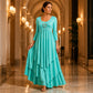 ⏳LAST DAY SALE 50% OFF!!👗 Tiered Midi Dress with Heart Accent – Flattering A-Line & Breezy Fabric for Travel or Gatherings