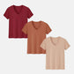 🔥Last Day - BUY 1 GET 3 PACKS!!🔥Womens 3 Pack T-Shirts Basic Short Sleeve V Neck Tops
