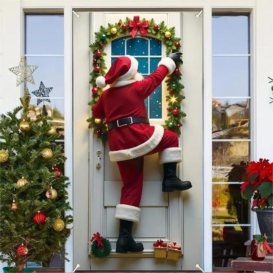 🎉Black Friday Sale 50% OFF🎉Santa Claus Door Frame Banner - Merry Christmas & Happy New Year🎅🎁