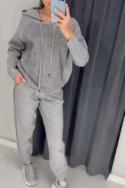 🌸LAST DAY SALE 49% OFF🌸Women's Hooded Sweatshirt and Cuffed Joggers (2-Piece Set)