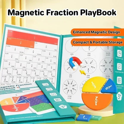 💎 LAST DAY SALE ONLY ￡9.99!💎 Magnetic Fraction Demonstration Book – Reusable Montessori Teaching Tool for Visual, Hands-On Math Learning 🧮📚