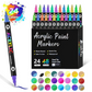 🎨Last Day Only￡8.99! 🔥 Dual Tip Acrylic Paint Pen Marker - 24/48/72 Colors