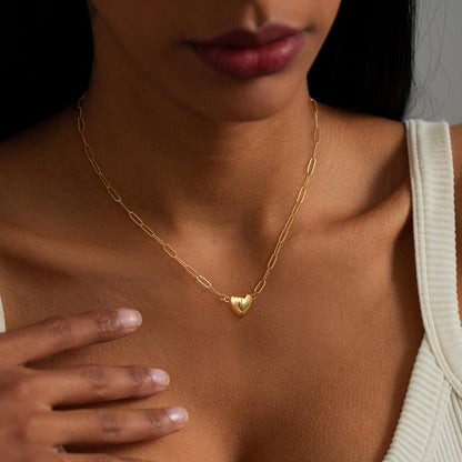 💃LAST DAY SALE 50% OFF!!💝14K Gold/Silver-Plated Heart Shape Pendant Magnetic Necklace 💖Valentine's Day Gift🎁