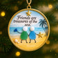 🥰Friendship/Sister/Colleagues  Sea Glass Christmas Ornament