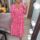 🏖️Summer Cool Deal: ONLY ￡14.99!💃Bohemian casual print V-neck waist wrap long dress💐✨