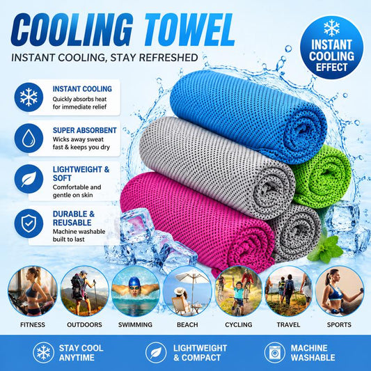 ❄️Last Day Buy 1 Get 1 Free (Each only ￡3.47!!)❄️Absorbent Quick-Drying Gym Cooling Towels