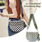 🎁Last Day 49% Off-Black and White Checkered Nylon Bum Bag Plus Size Friendly Fanny Pack