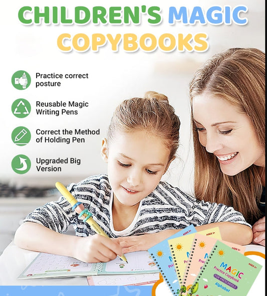 🏆LAST DAY SALE ONLY ￡6.99!🔥4-in-1 Fun Reusable Learning Books📚✨Handwriting • Numbers • Drawing • Fine Motor Skills • With Vanishing Ink Pen | Ages 2+ • Eco-Friendly & Screen-Free 🌱🇬🇧