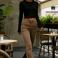 ⏳LAST DAY SALE 50% OFF🔥Starry Sky Fleece Lined Thick Casual Elastic Women's Trousers👖🌟
