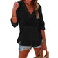 🔥LIMITED SALE 50% OFF!!🔥Women's Oversized Hooded Beach Cover Up - Long Sleeve V-Neck Pocket Shirt