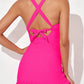 🩱2025 New Type 49% OFF👙Deep V Cross-Back Ruched One-Piece Swimsuit