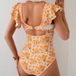 🌸LAST DAY SALE 50% OFF💕Tummy Control Bathing Suit V Neck Shell Stitched SwimSuit