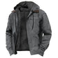 Men's Windproof Outdoor Jacket with Detachable Hood