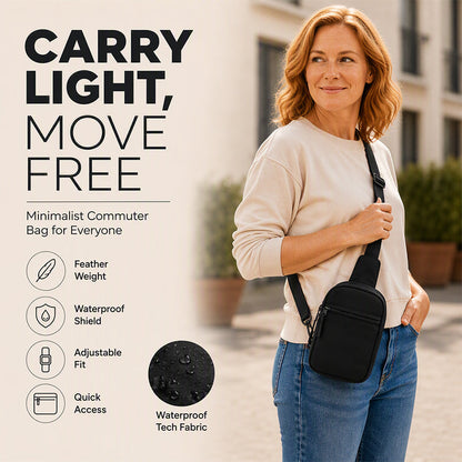 ⏳LAST DAY SALE ONLY ￡8.99!🔥Upgraded 2.0 Travel Sling Bag | Anti-Theft, 500D Nylon, RFID Protection — Limited Time 50% Off
