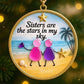🥰Friendship/Sister/Colleagues  Sea Glass Christmas Ornament