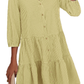 🍂Autumn Sales 49% OFF🔥Women's Button Down 3/4 Sleeve Shirt Dress