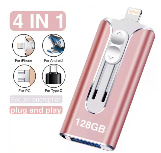 🎉LIMITED SALE 50% OFF!!🎉3 in 1 Flash Drive, Portable High Speed USB 3.0 Memory Storage, OTG Flash Pen Drive with Free Type-C Adapter for Android Phones/PC and More Devices⚡
