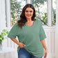 🌷LAST DAY SALE ONLY ￡10.99!!☀️Women's Summer Half Sleeve Casual Loose Fit Cotton Tunic T-shirt