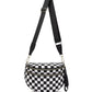 🎁Last Day 49% Off-Black and White Checkered Nylon Bum Bag Plus Size Friendly Fanny Pack