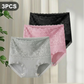 Women's Floral Lace High Waist Hip Lifting Cotton Briefs (3 Pack / 6 Pack)