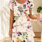 💖SUMMER HOT SALE 49% OFF🎁Multi-plant Floral Print Cascade Dress