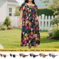 🏖️Summer Hot Sale 70% OFF with FREE GIFT!!💃Éloise™ Women's Square-Neck Floral Midi Dress 🌺 – Smocked Waist, Side Pockets 👜 & Flowy Silhouette | Flattering for All Body Types 💕