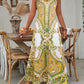 ⏳LAST DAY SALE: ONLY ￡13.99!!🎁Women’s Retro Print V-Neck Sleeveless Maxi Dress
