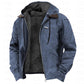 Men's Windproof Outdoor Jacket with Detachable Hood