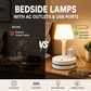 ⏳LAST DAY SALE ONLY ￡15.99!!🎁💡 Bedside Lamp with AC Outlets and USB Ports